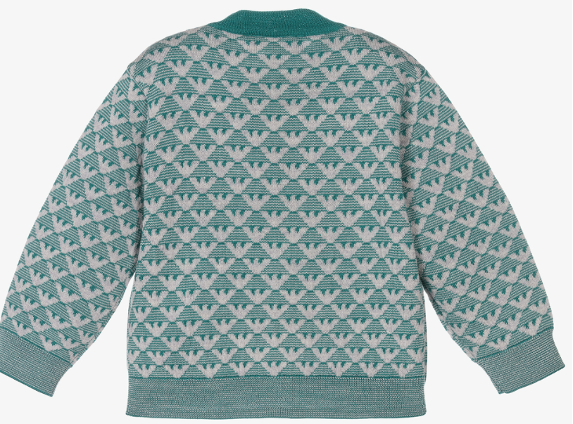 Armani Junior Knit Cashmere Sweater w/ Logo Detail
