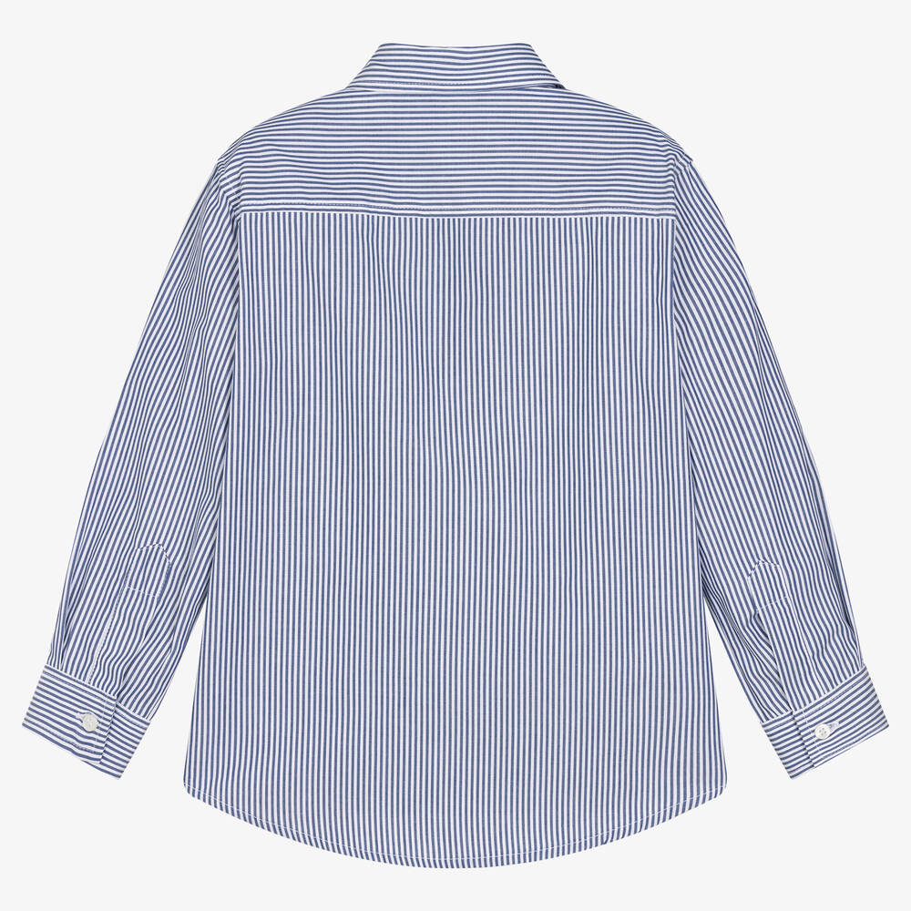 Il Gufo Boy Striped LS Button Up Shirt
