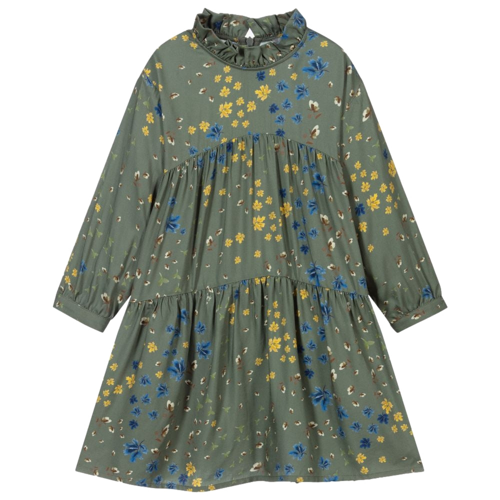 Il Gufo Long Sleeve Floral Dress