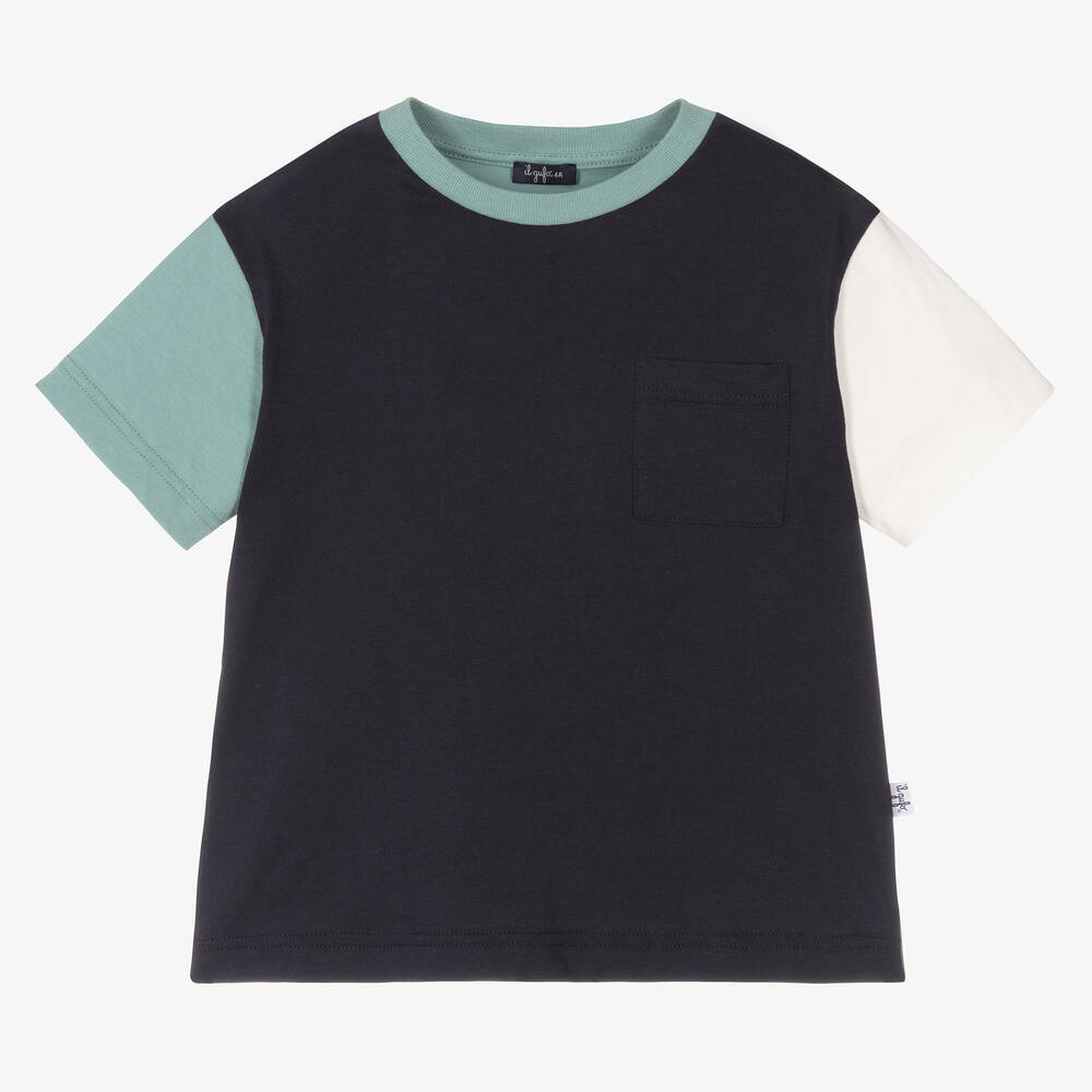 Il Gufo Boys SS T-shirt w/ Multicolored Sleeves