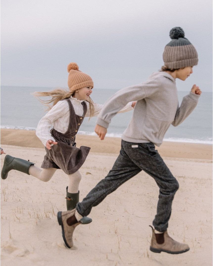 Buho Girls Knit Velour Dress