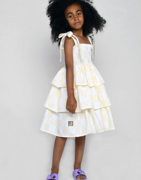 Loud Apparel Hope Sleeveless Checkered Dress