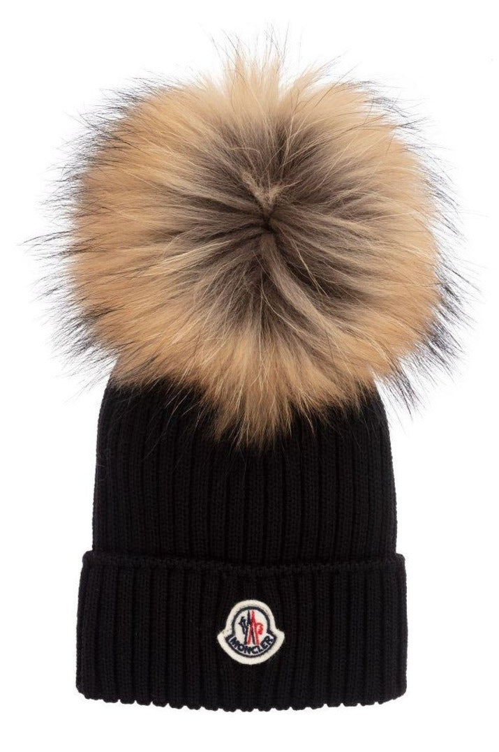Moncler Natural Pom Pom Hat