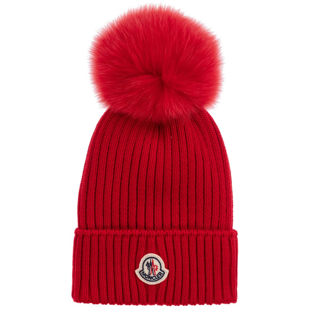 Moncler Natural Pom Pom Hat