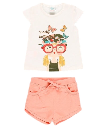 Boboli Girls Butterfly Outfit Set