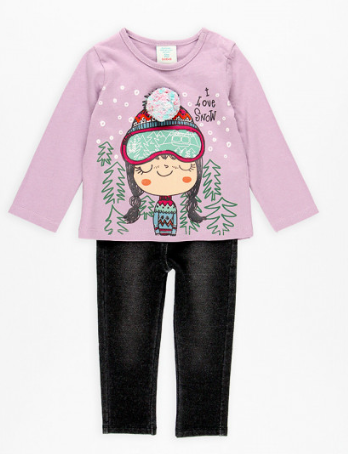 Boboli 2Pc Snow Girl Outfit Set