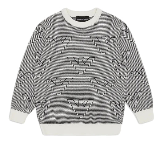 Armani Junior Boys Pullover Eagle Sweater