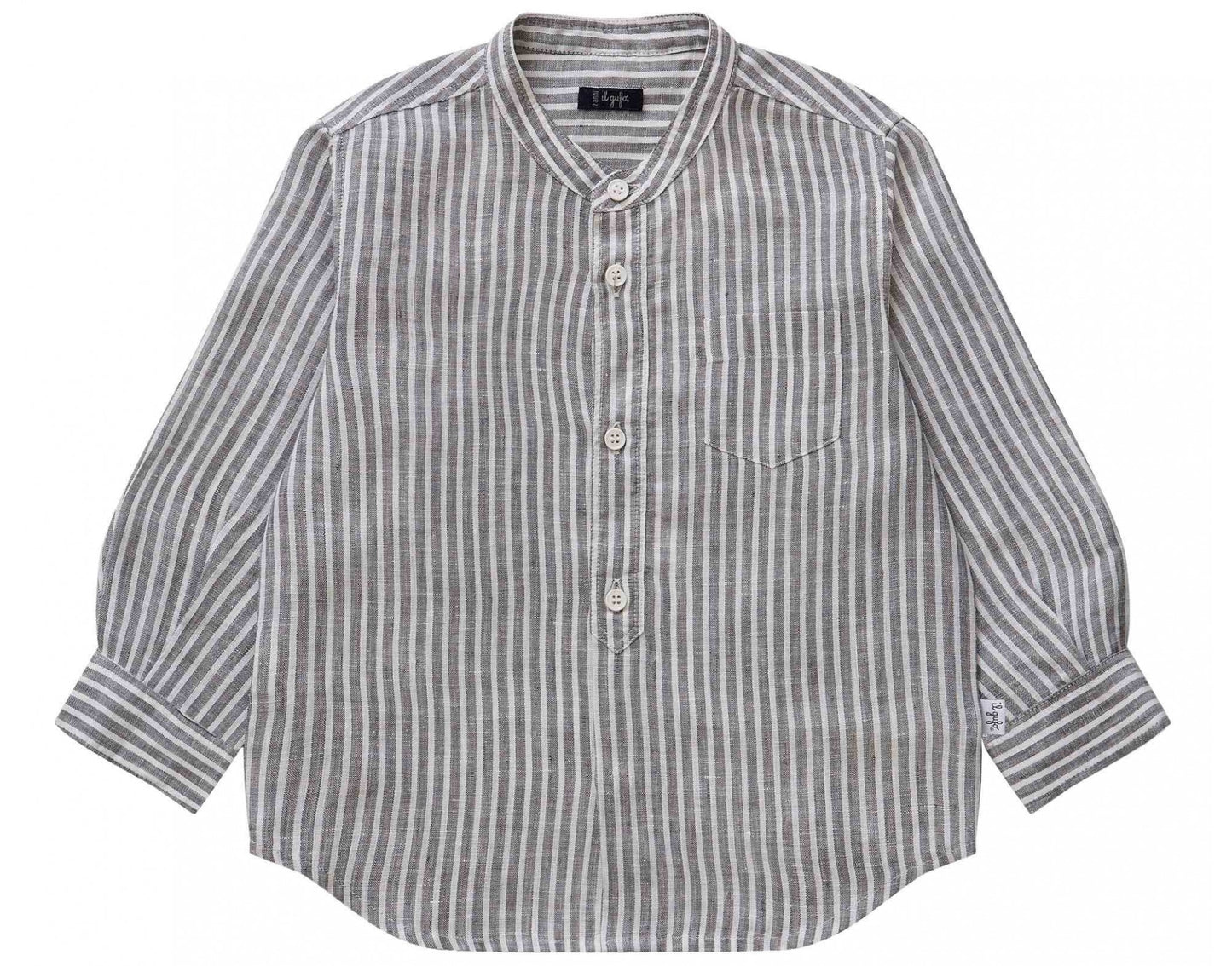 Il Gufo CL016 Collarless Linen Shirt