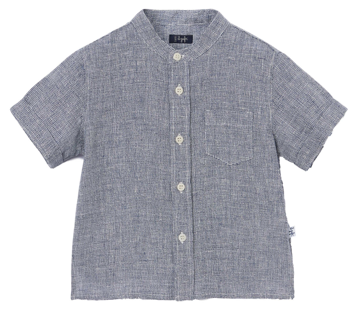 Il Gufo Mandarin Linen Shirt