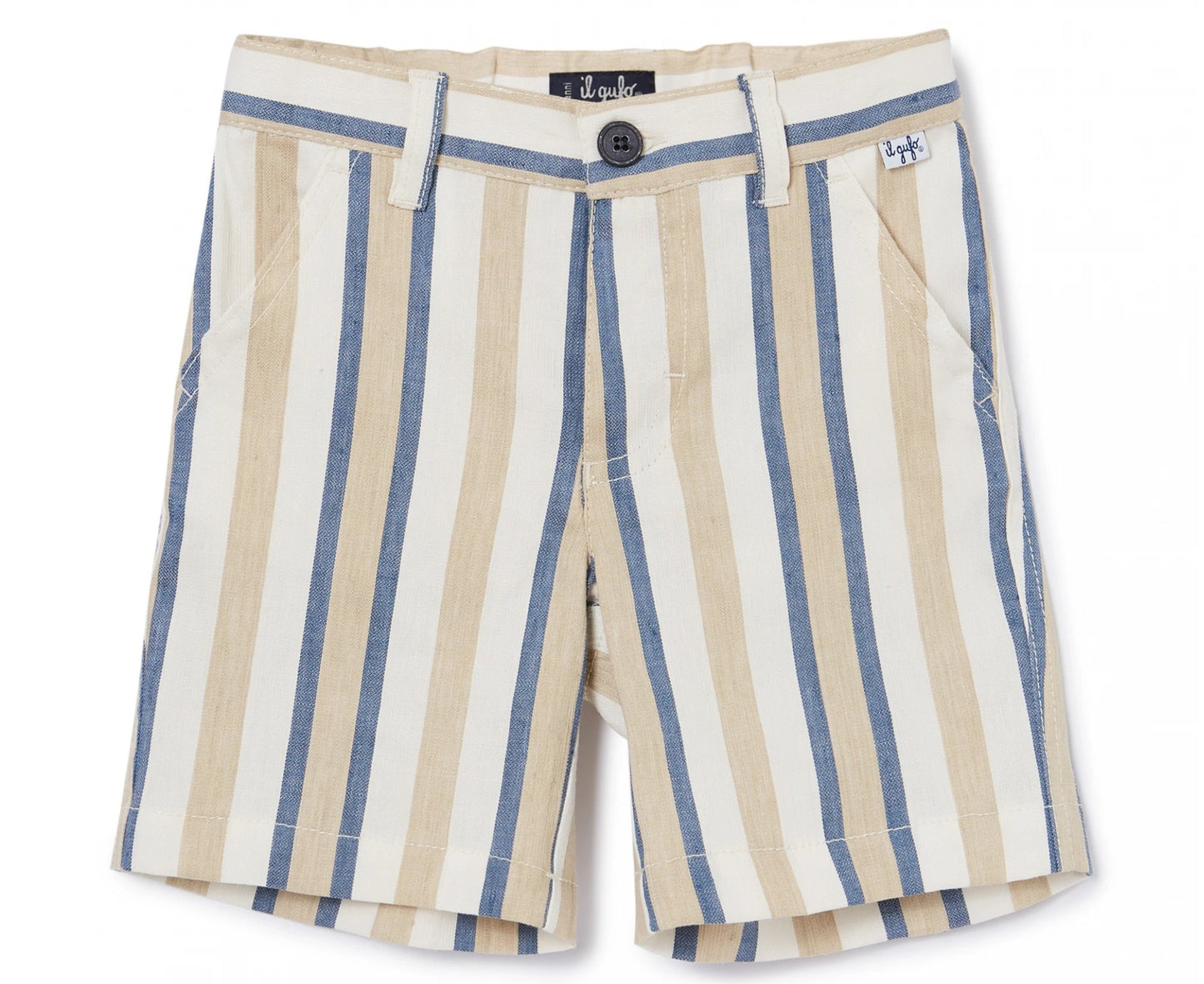 Il Gufo Toddler Striped Linen Shorts