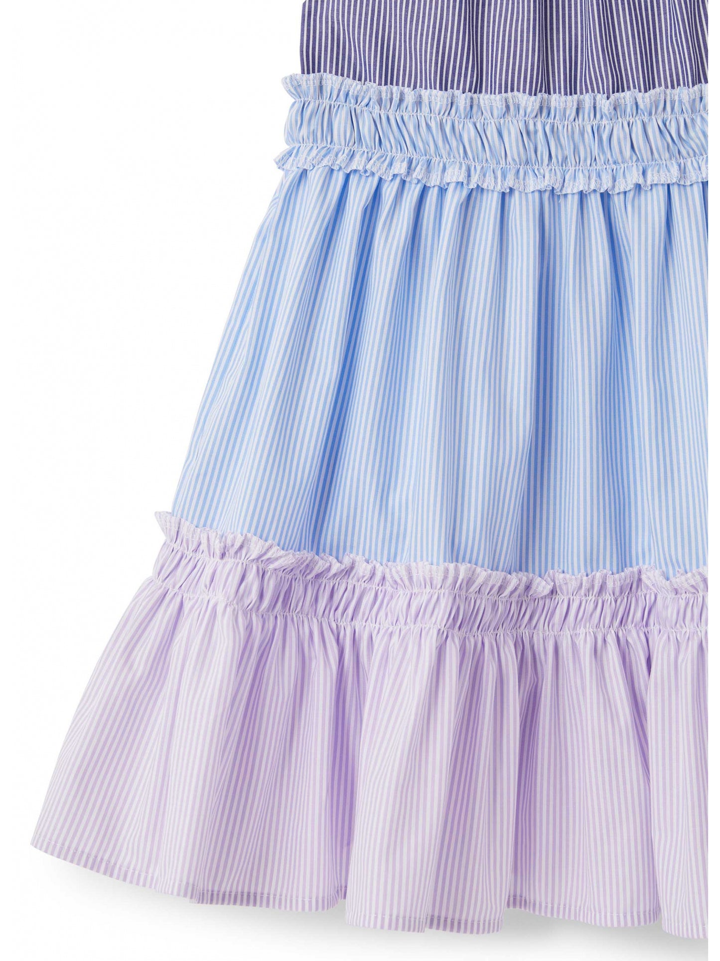 Il Gufo Tiered Striped Dress