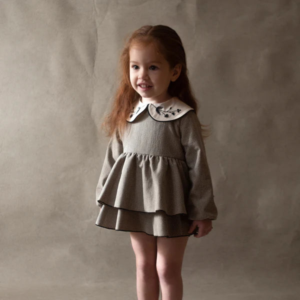 Popelin top baby romper