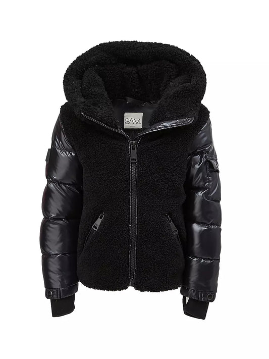 SAM. Outerwear Marissa Hooded Sherpa Combo Jacket