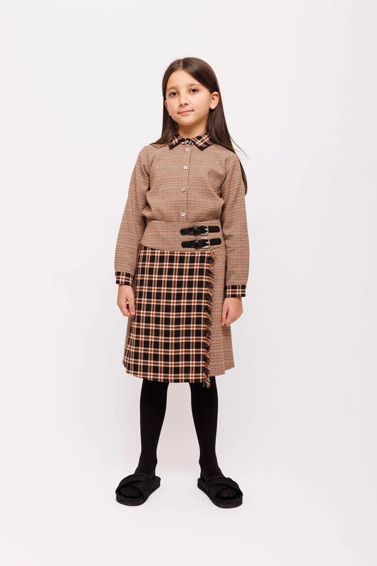 Olivia Rohde Panel Check Skirt