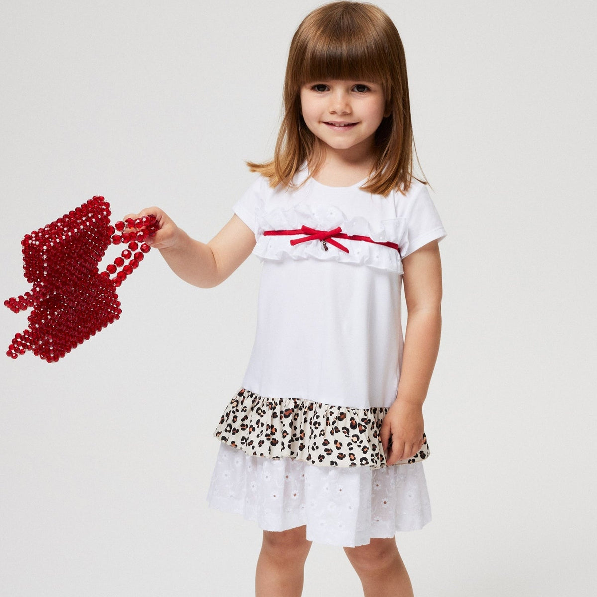 Monnalisa Free Time Jersey Ruffle Dress