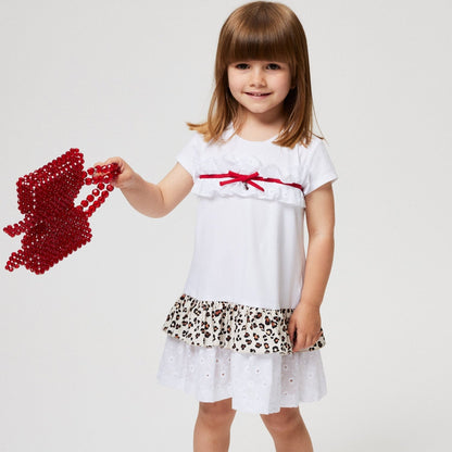 Monnalisa Free Time Jersey Ruffle Dress