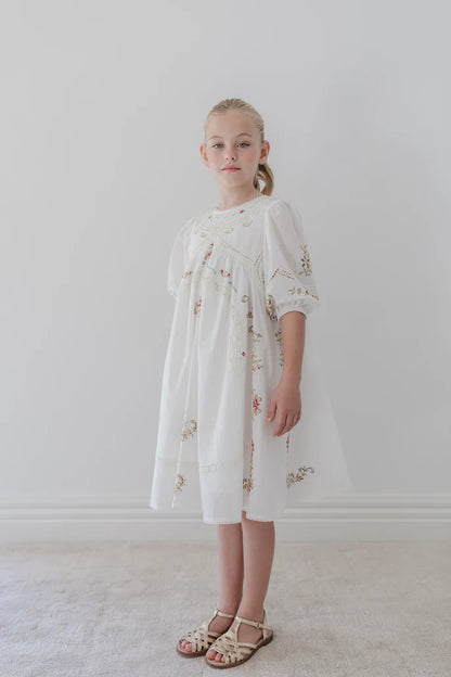 Petite Amalie Embro Detail Cross Stitch Dress
