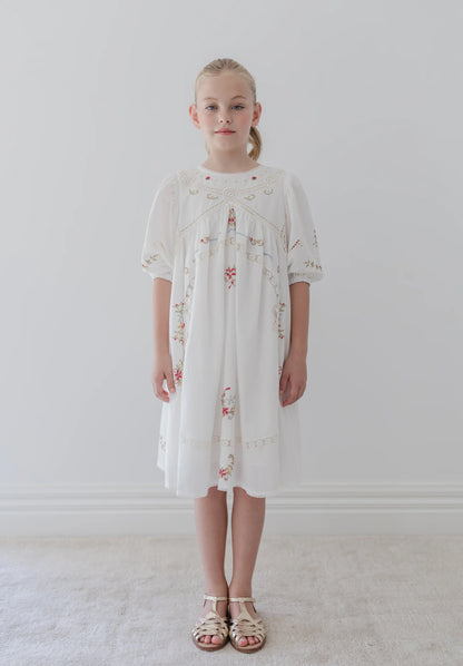Petite Amalie Embro Detail Cross Stitch Dress