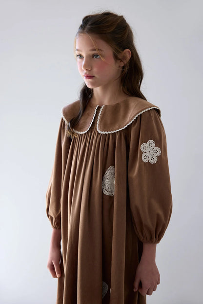Petite Amalie Scattered Applique Cord Dress