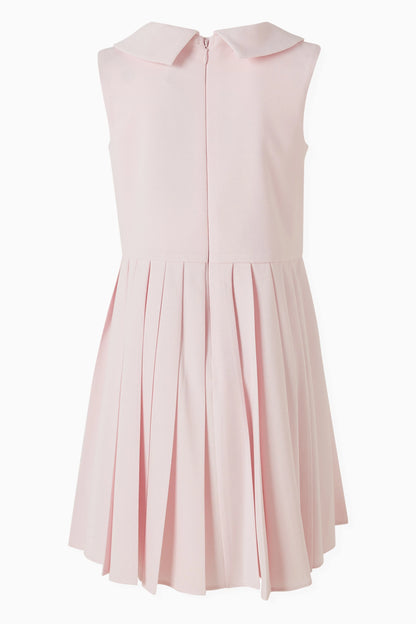 Armani Junior Sleeveless Logo Pleated Dress