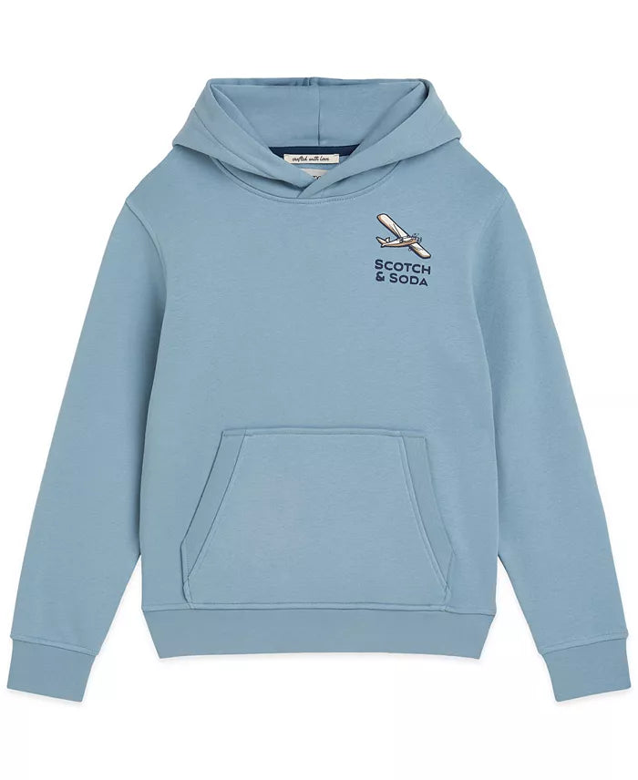 Scotch & Soda Logo Graphic Fleece Hoodie