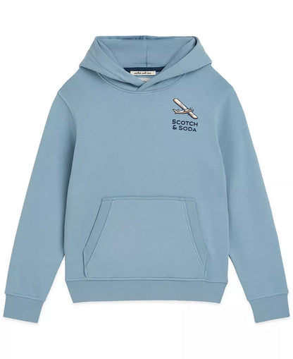 Scotch & Soda Logo Graphic Fleece Hoodie