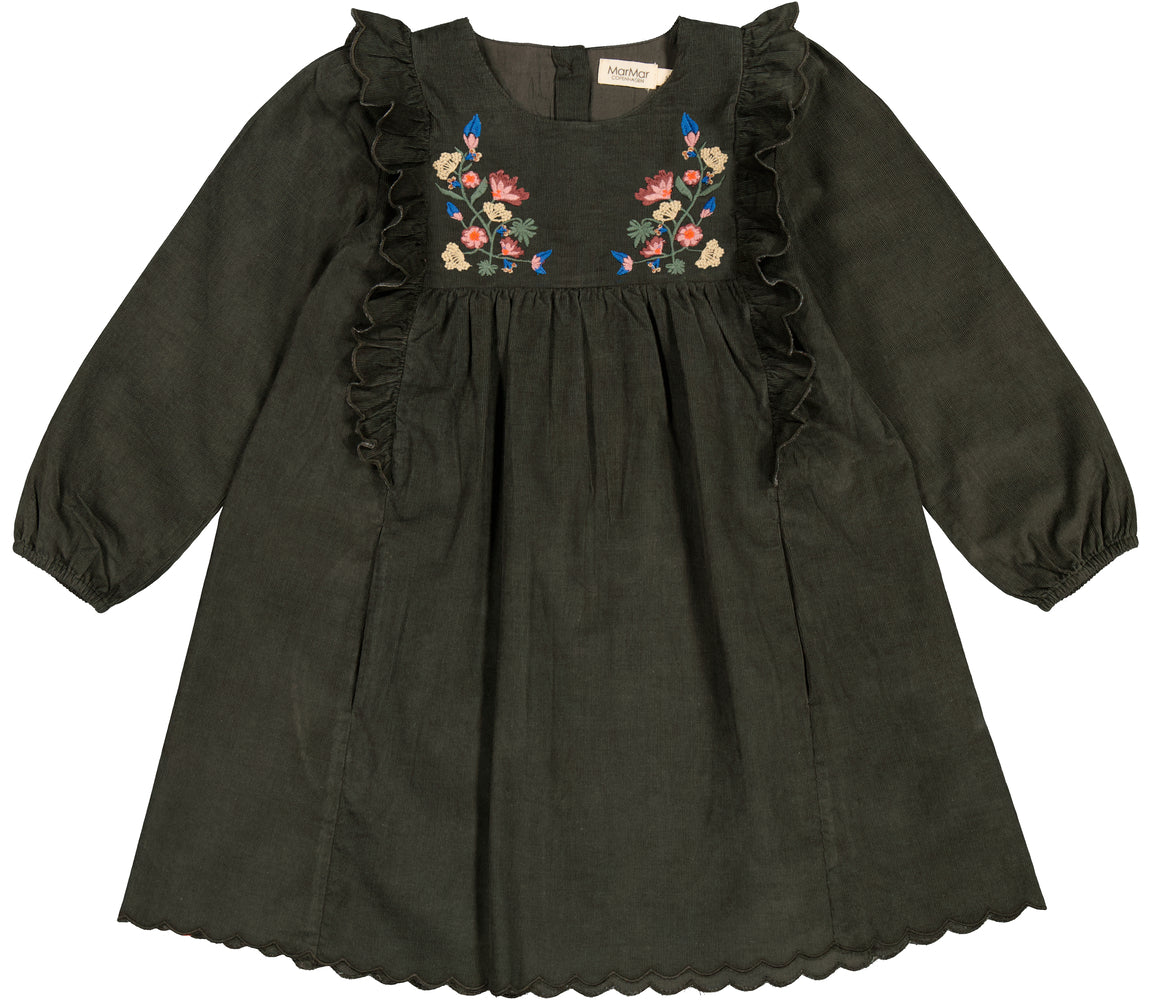 MarMar LS Mini Cord Dorvina Dress w/ Flower Embroidery