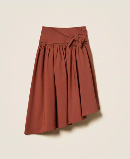 Twinset Bow Detail Cotton Skirt