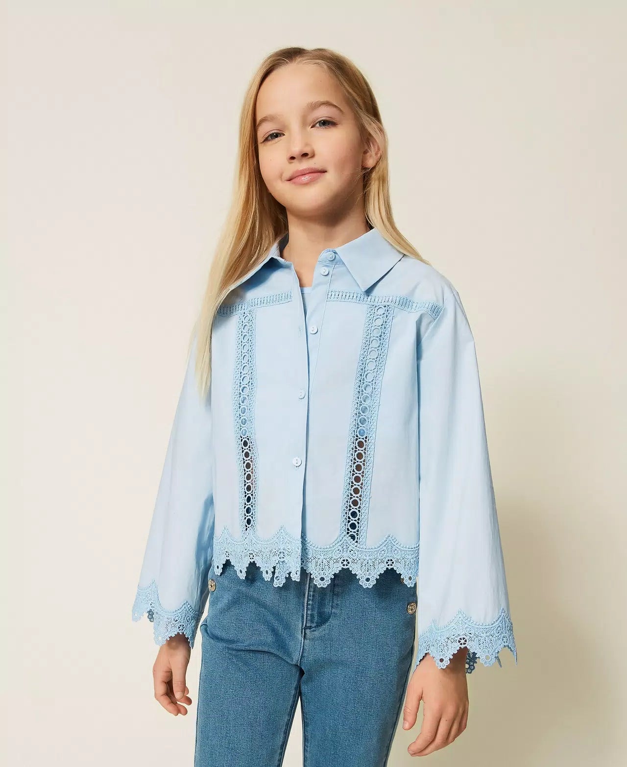Twinset Embro Detail Blouse & Skirt Outfit