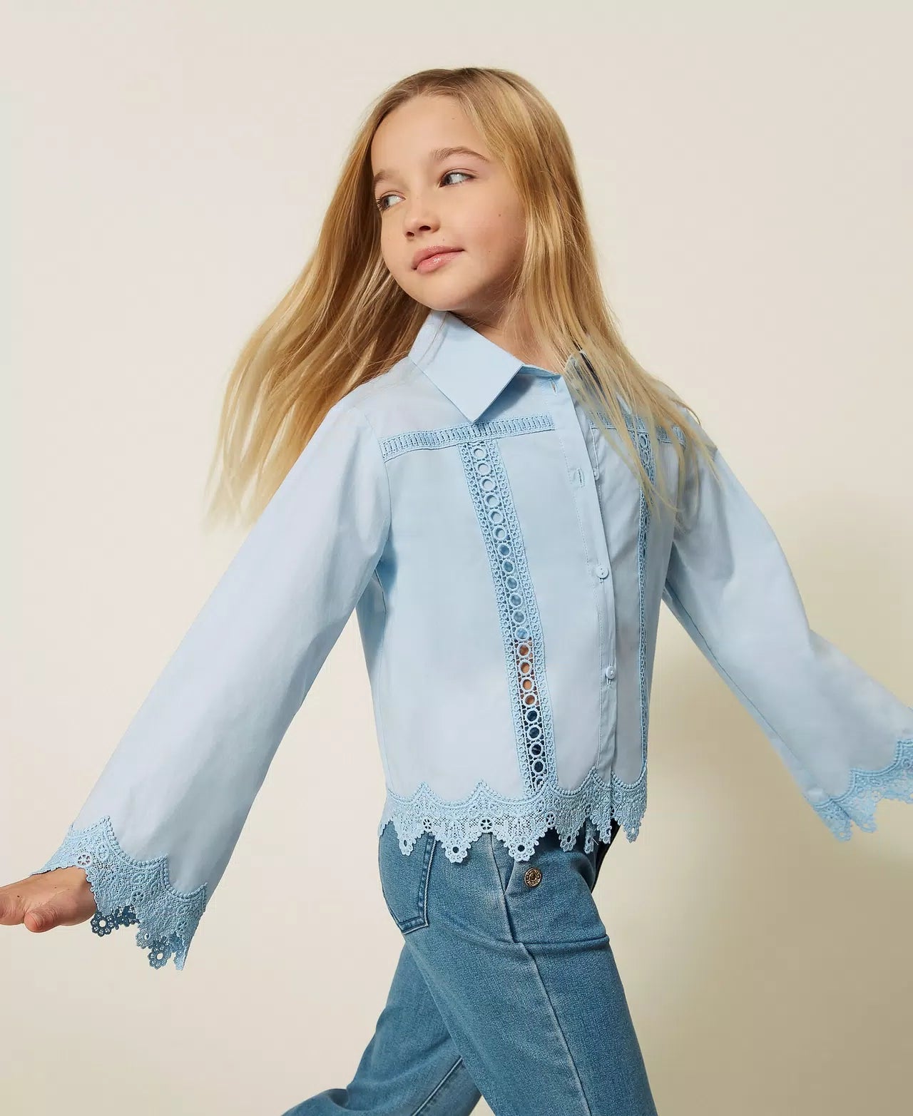 Twinset Embro Detail Blouse & Skirt Outfit