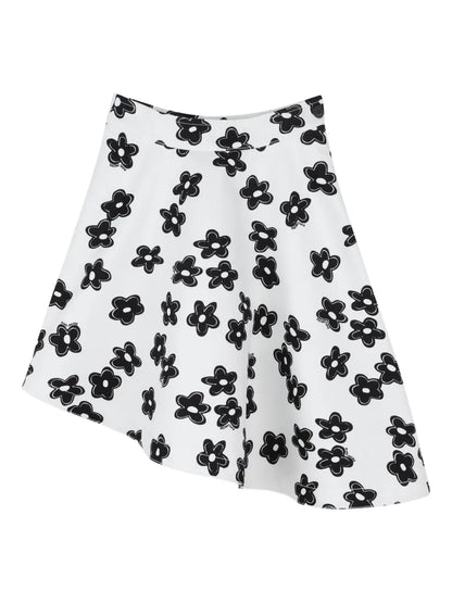Little Marc Jacobs Asymetrical Flower Print Skirt