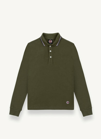 Colmar LS Trim Collar Solid Polo Shirt