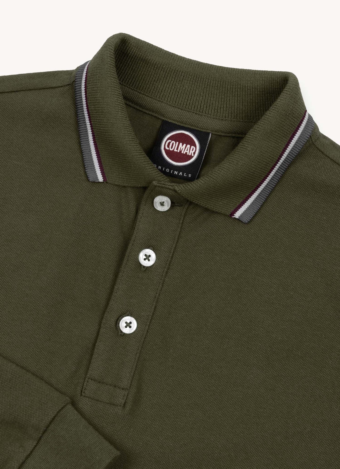 Colmar LS Trim Collar Solid Polo Shirt