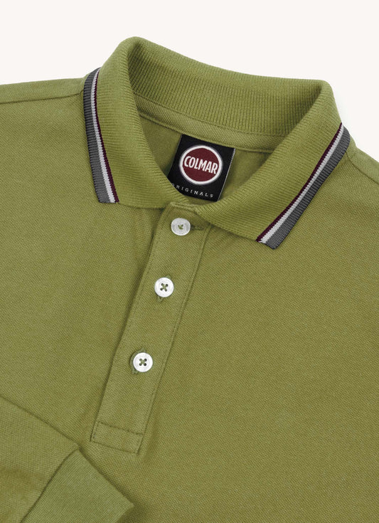 Colmar LS Trim Collar Solid Polo Shirt