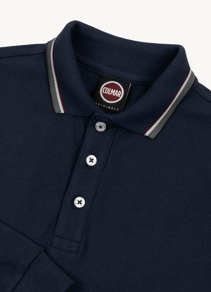 Colmar LS Trim Collar Solid Polo Shirt
