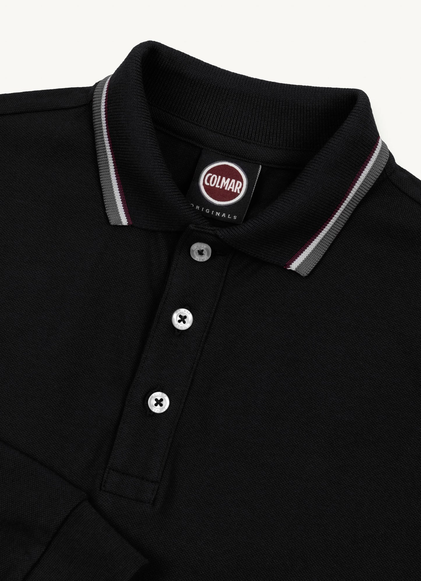Colmar LS Trim Collar Solid Polo Shirt