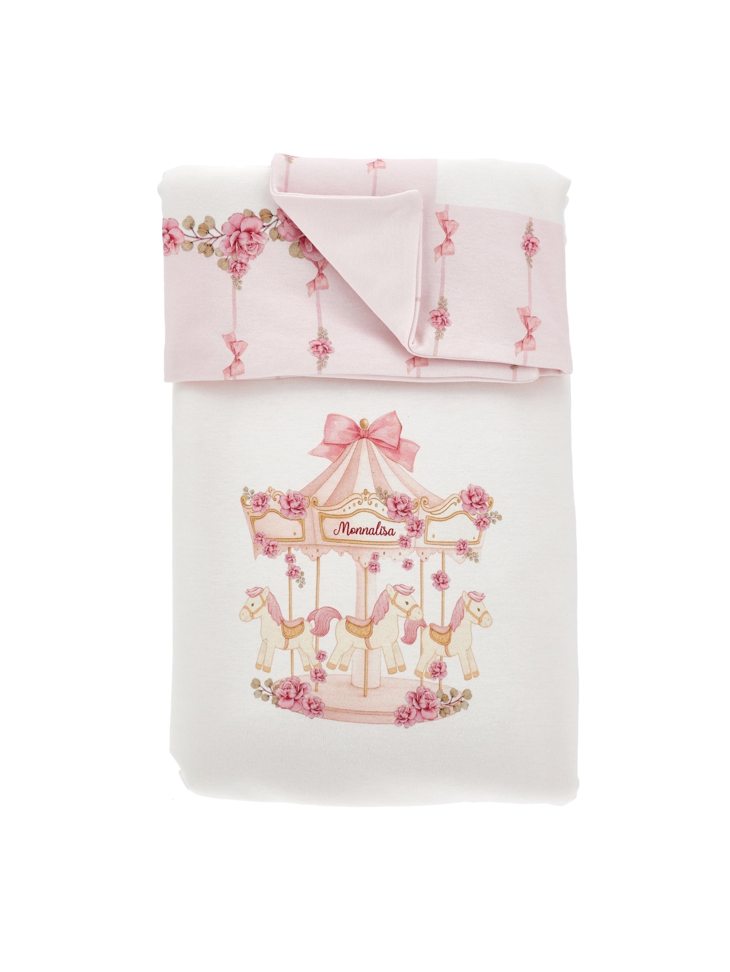 Monnalisa Merry Go Round Print Baby Blanket