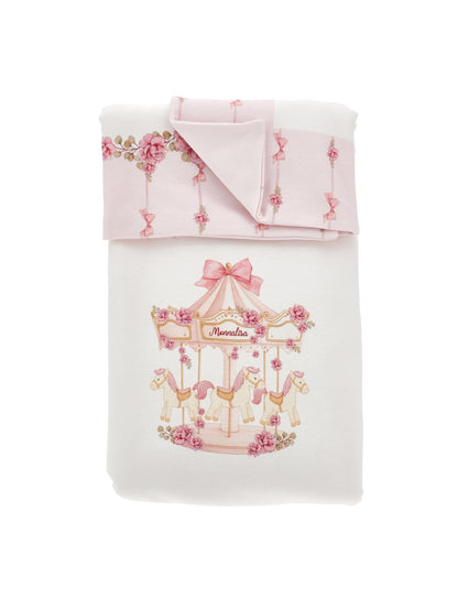 Monnalisa Merry Go Round Print Baby Blanket