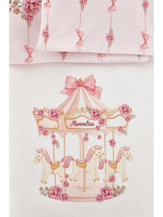Monnalisa Merry Go Round Print Baby Blanket