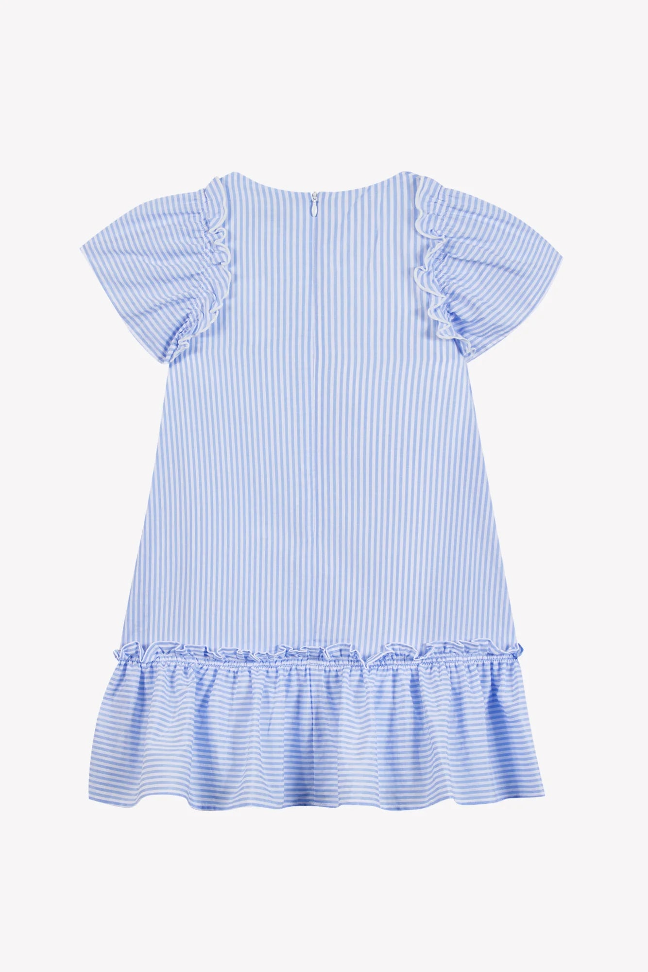 Tartine Flutter Sleeve Striped Dress