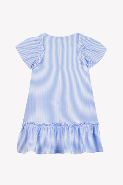 Tartine Flutter Sleeve Striped Dress