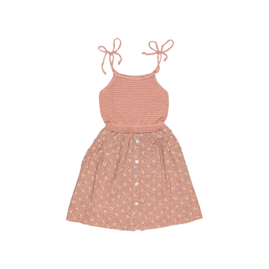 Buho Sleeveless Flower Dots Dress