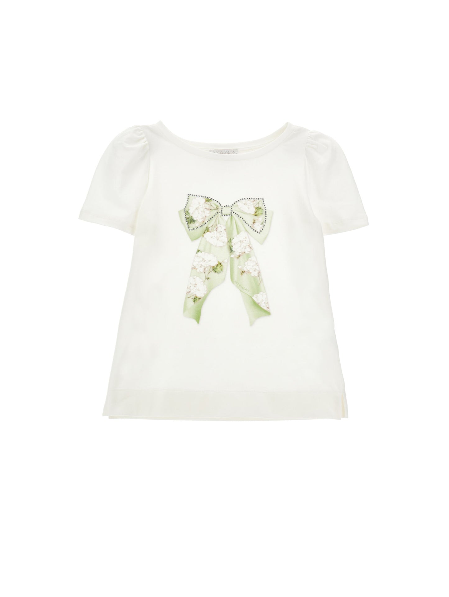 Monnalisa Fancy Flower Bow T-shirt