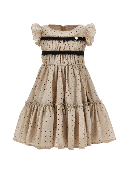 Monnalisa Ruffled Polkadot Dress