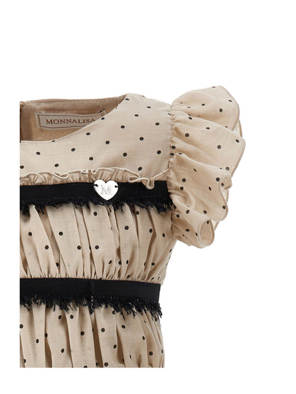 Monnalisa Ruffled Polkadot Dress