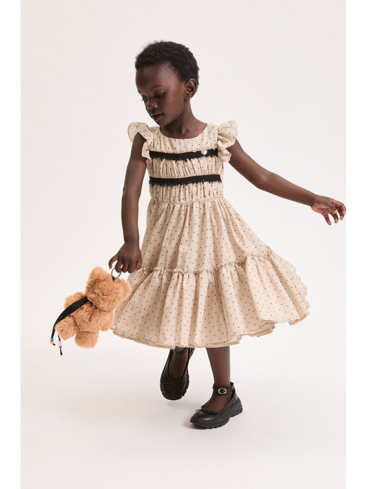 Monnalisa Ruffled Polkadot Dress