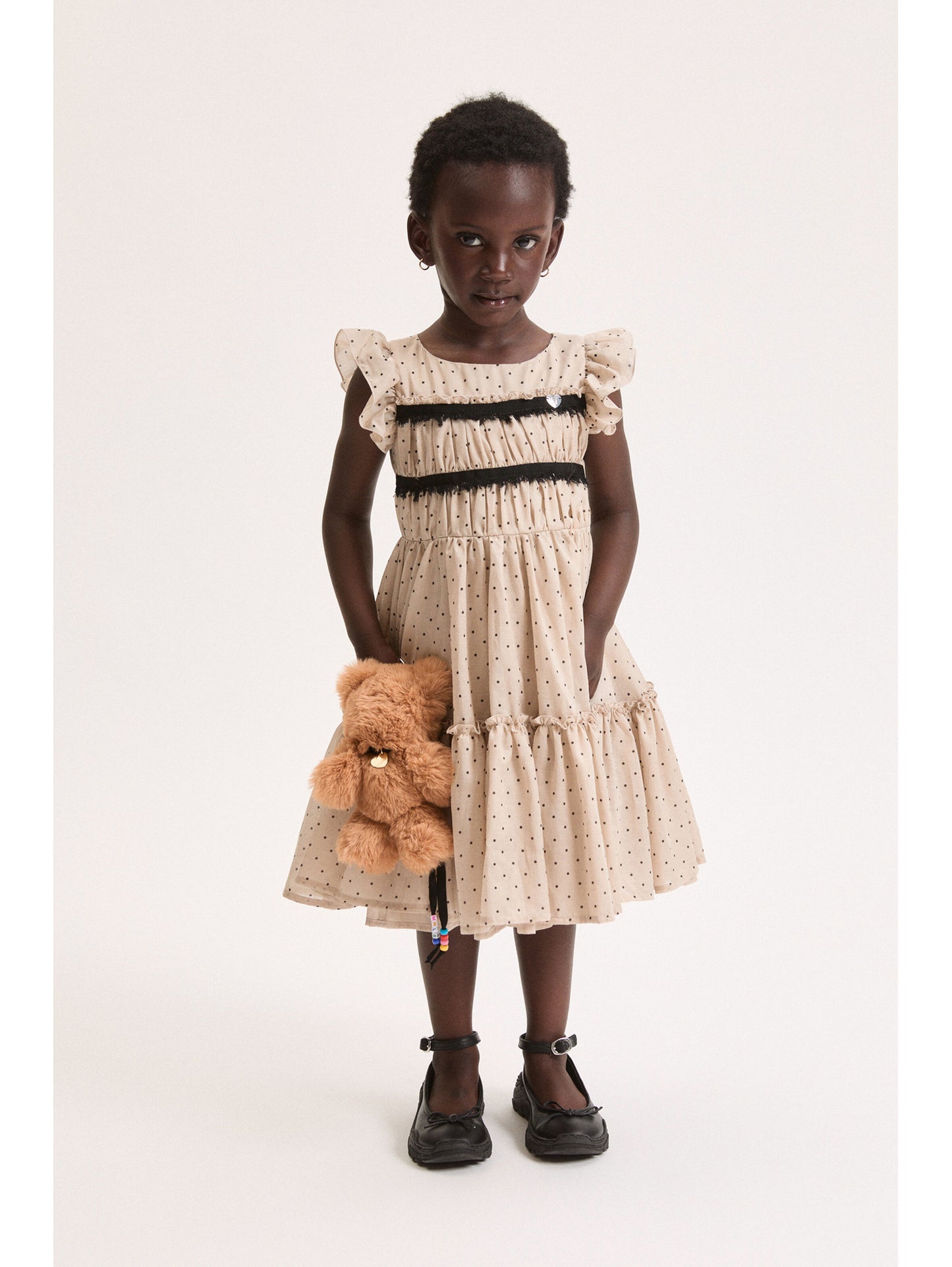 Monnalisa Ruffled Polkadot Dress