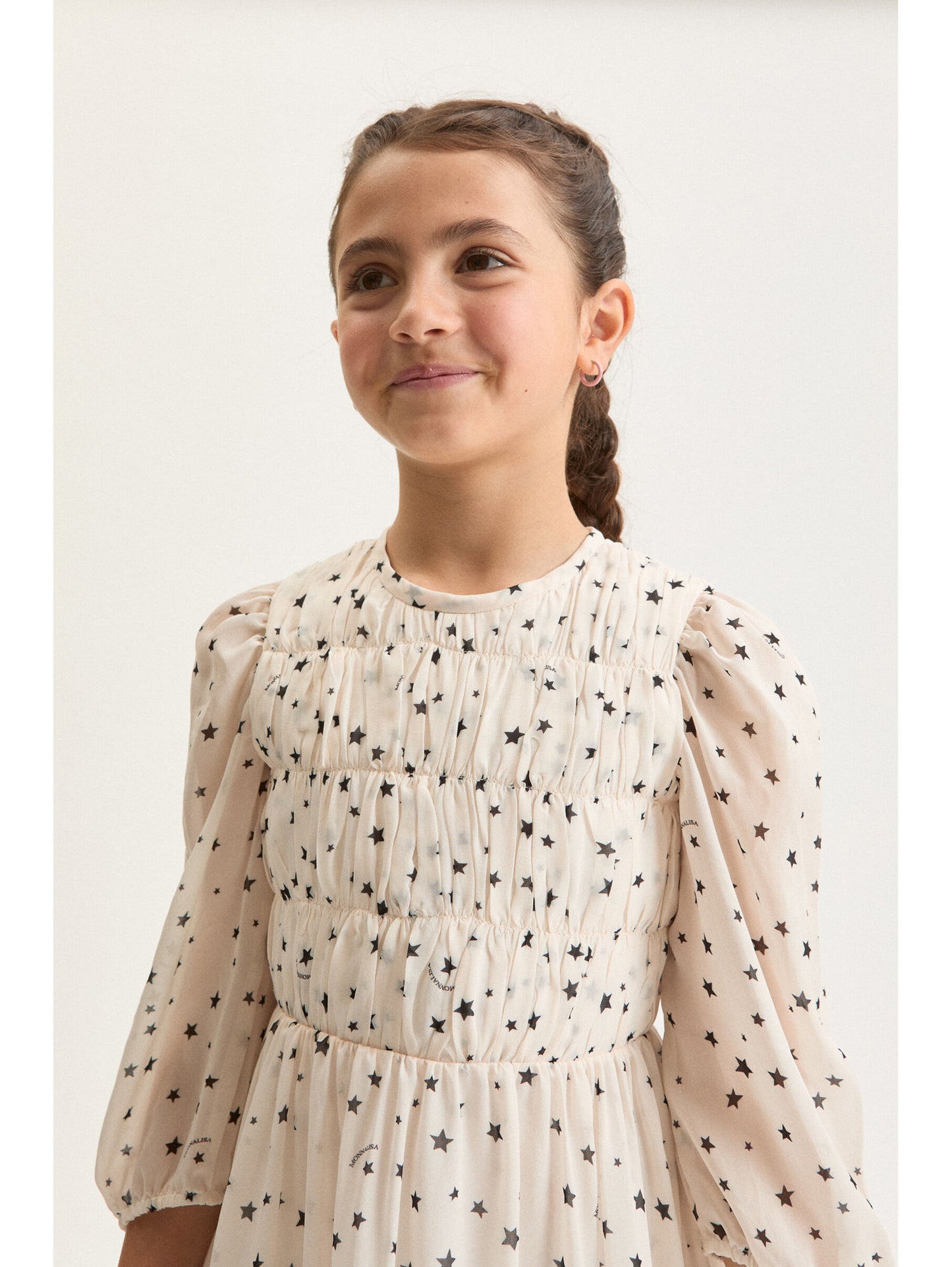 Monnalisa LS Stars Print Dress