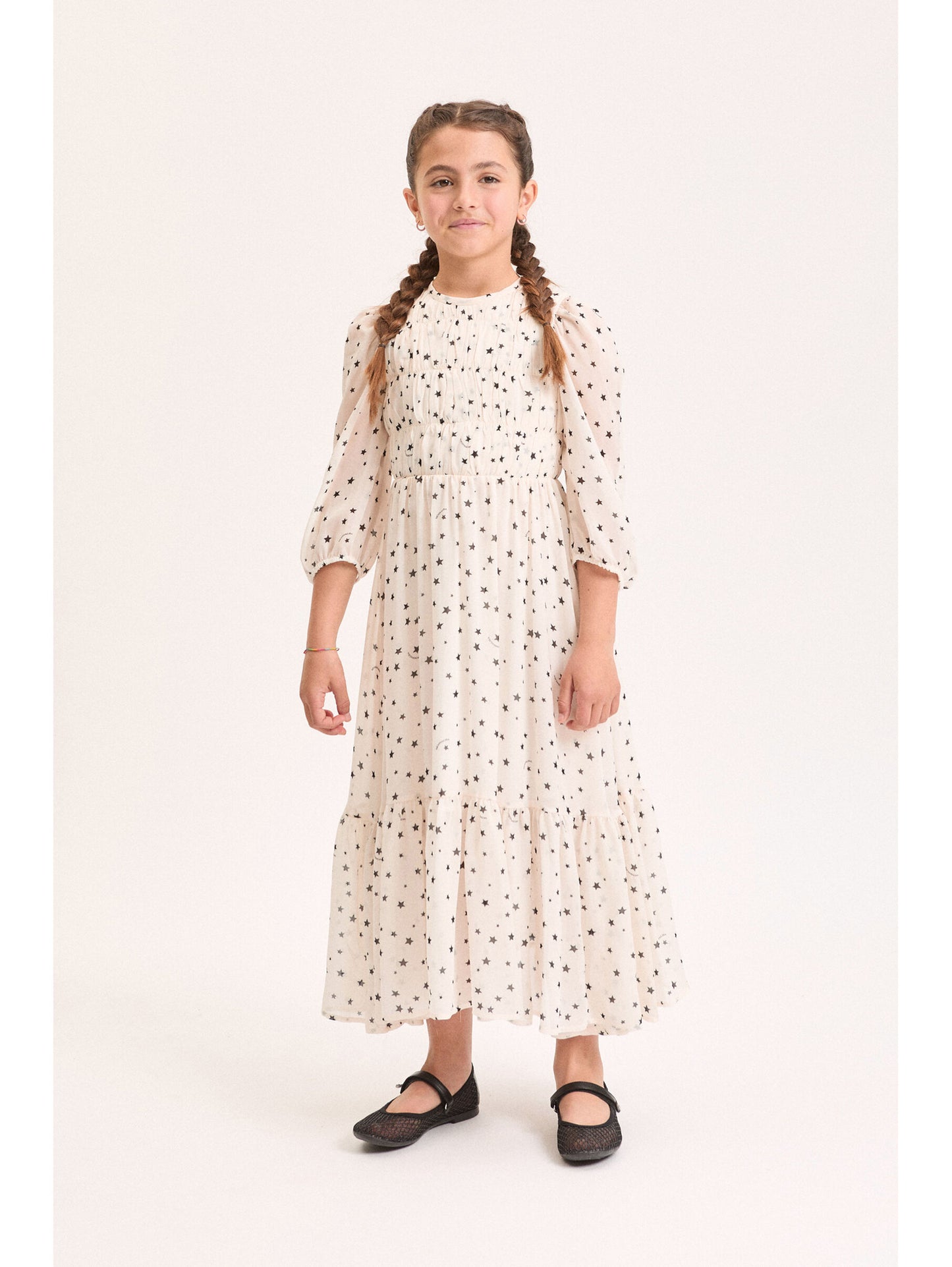 Monnalisa LS Stars Print Dress