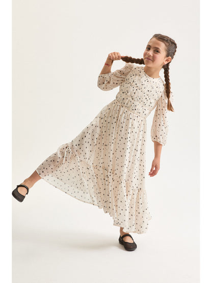 Monnalisa LS Stars Print Dress